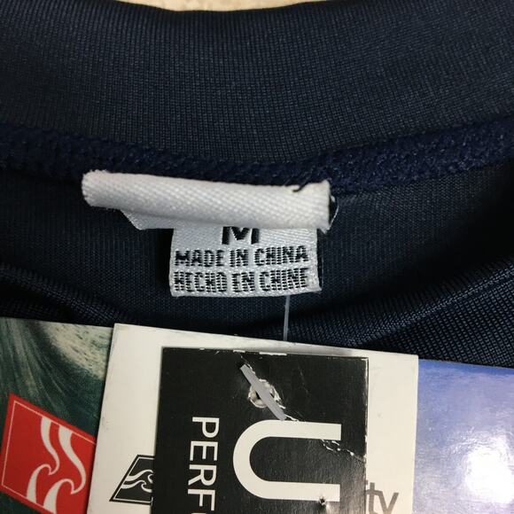 Surf Mentality Medium Men's Top UPF 50+ Navy Blue - Picture 4 of 6